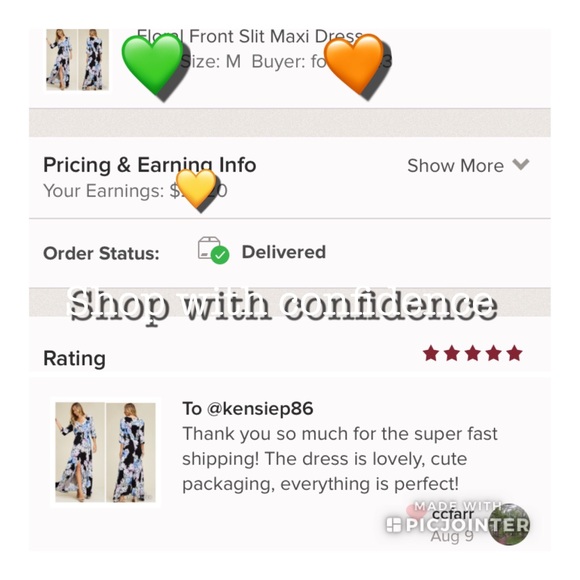 (LAST ONE) . Floral Front Slit Maxi Dress - Picture 7 of 8